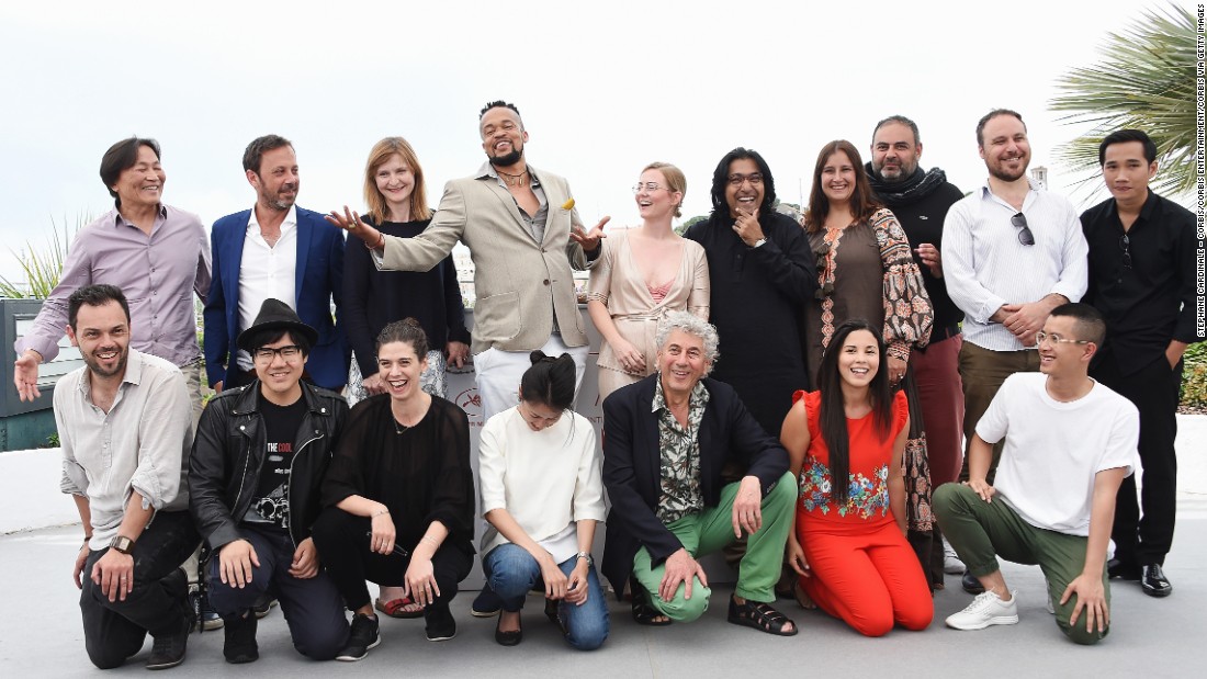 South African director Jahmil X.T Qubeka (back row, fourth from left) joined filmmakers as part of the Realisateur De L&#39;Atelier (Directors&#39; Workshop) program. The Atelier program, part of the Cinefondation initiative, seeks to support up and coming directors realize projects, develop skills and find contacts in the film industry. Quebeka was in Cannes to pitch his latest feature &quot;Sew the Winter to my Skin,&quot; a film about John Kepe, a real-life Robin Hood style character in mid-20th century South Africa who lived for years out of the reach of authorities. Qubeka&#39;s previous feature &quot;Of Good Report&quot; hit headlines in 2013 when censors attempted to ban the film in the run up to the Durban Film Festival, where it was due to screen on the opening night. 