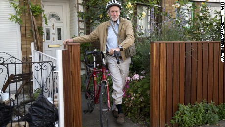 Corbyn at his home in London in last year. 