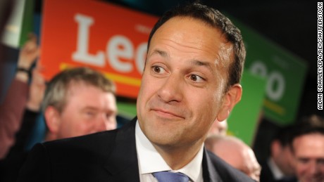 Leo Varadkar at the launch of his campaign for Fine Gael leadership in Dublin on May 20.
