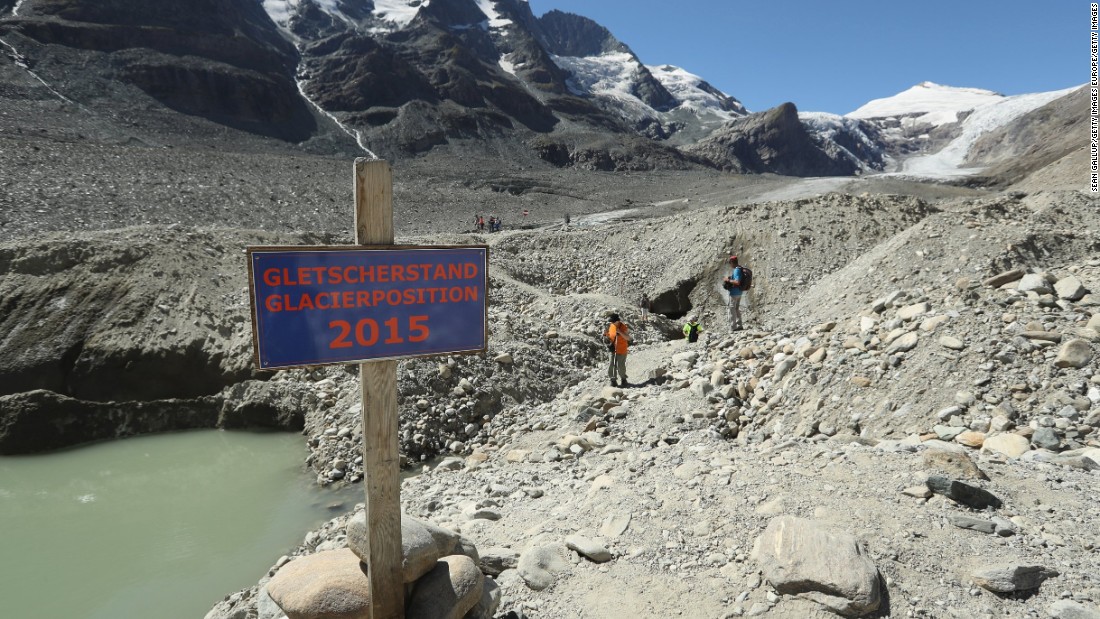 The Pasterze glacier is Austria&#39;s largest and it&#39;s shrinking rapidly: the sign on the trail indicates where the foot of the glacier reached in 2015, a year before this photo was taken. The European Environmental Agency &lt;a href=&quot;https://www.eea.europa.eu/data-and-maps/indicators/glaciers-2/assessment&quot; target=&quot;_blank&quot;&gt;predicts&lt;/a&gt; the volume of European glaciers will decline by between 22 percent and 89 percent by 2100, depending on the future intensity of greenhouse gases. 