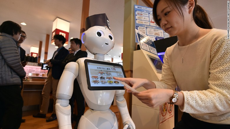 &quot;Pepper&quot; has also been used in Hamazushi, a sushi restaurant chain in Japan. It demonstrated that the robots can handle services like receiving and helping customers to their tables.