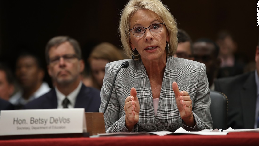 DeVos: I won't take action over schools buying guns with federal funds