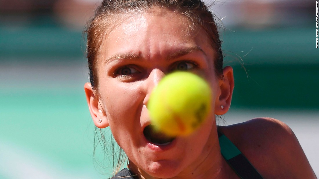 Simona Halep returns the ball. Many would have felt destiny was on Halep&#39;s side when she herself pulled off a massive comeback in the quarterfinals  