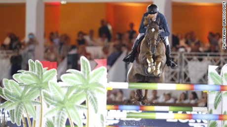 Simon Delestre on Hermes Ryan at the Cannes leg of the Longines Global Champions Tour. 