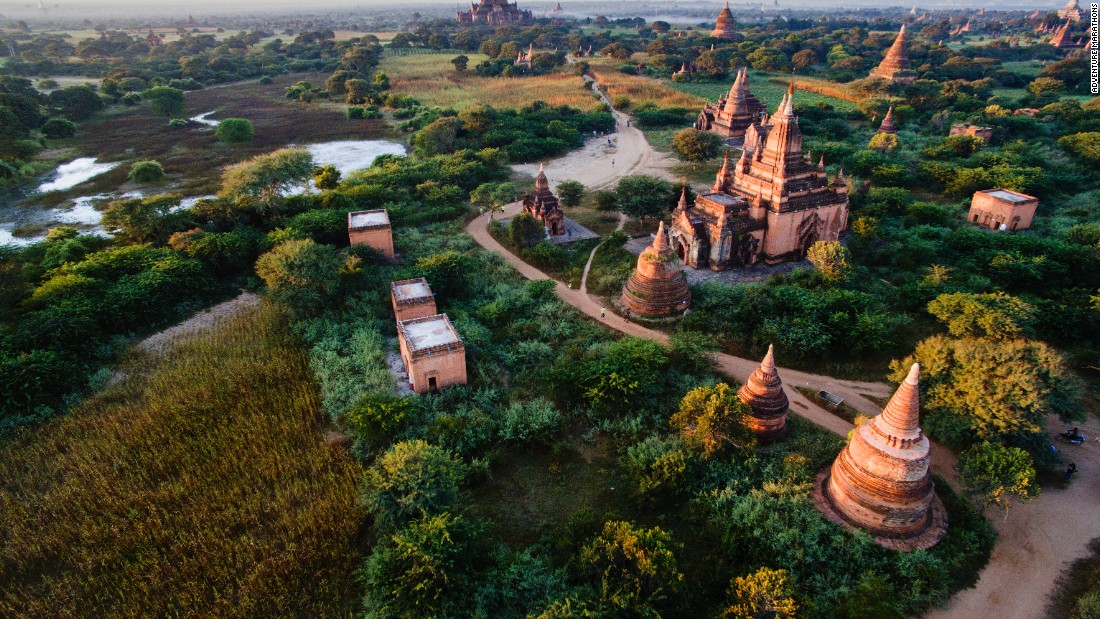 The Bagan Temple Marathon winds through more than 2,000 mesmerizing Buddhist temples in Myanmar, on the banks of the Irrawaddy River.  