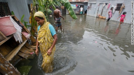 Heavy rains paralyzed the Dhaka-Narayanganj-Demra dam areas on Tuesday. 