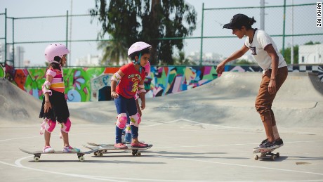 Verghese works with various charities, including SISP, which uses activities like skateboarding to incentivize kids to study.