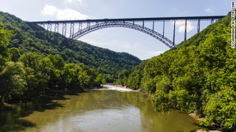 The New River Gorge Bridge in Fayetteville, West Virginia, is the third-longest single span arch bridge in the world, and a popular tourist attraction in the southern part of the state.