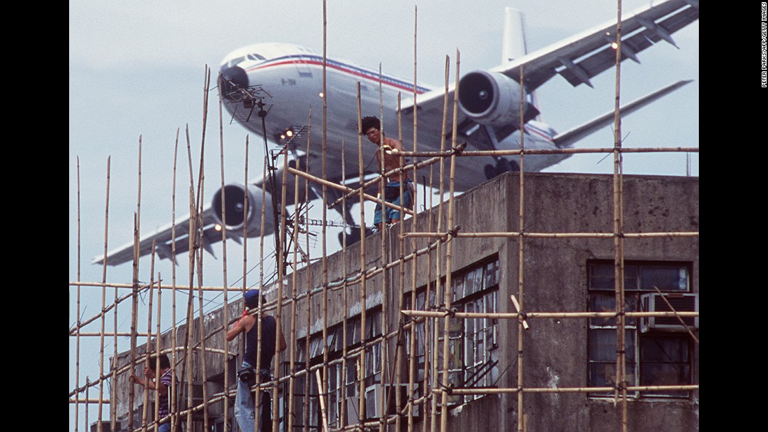 Kai Tak airport, located in the center of the city, was widely regarded as one of the scariest approaches in the world before it was replaced by a new airport in 1998. 