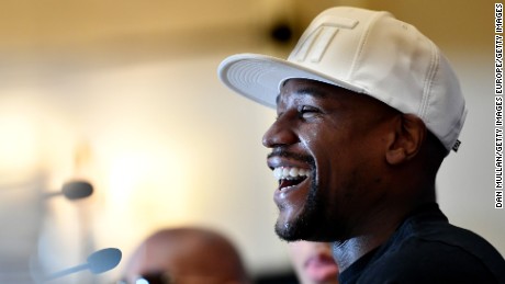 Floyd Mayweather Jr. is pictured at the Savoy Hotel in London earlier this year.