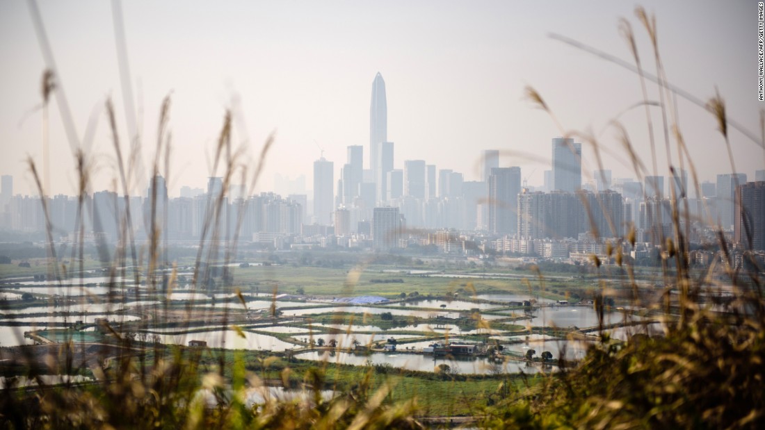 This February 13, 2017 photo shows how much Shenzhen has grown since, becoming a sprawling metropolis of 12 million. 