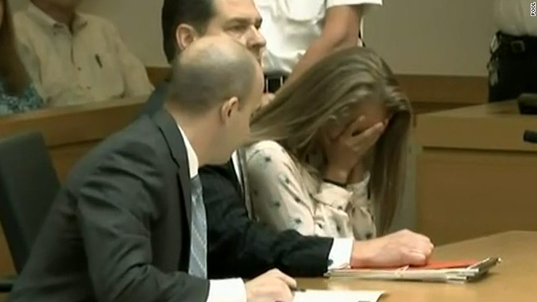 Michelle Carter reacts as judge explains his his guilty finding in the  June manslaughter case.