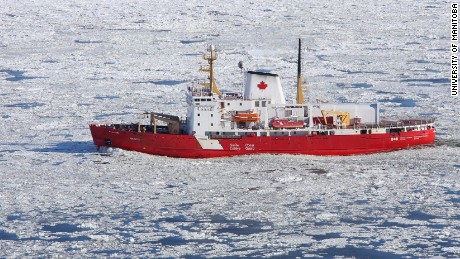 The CCGS Amundsen, a Canadian research icebreaker