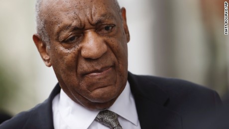 Bill Cosby leaves court Saturday after a mistrial was declared.