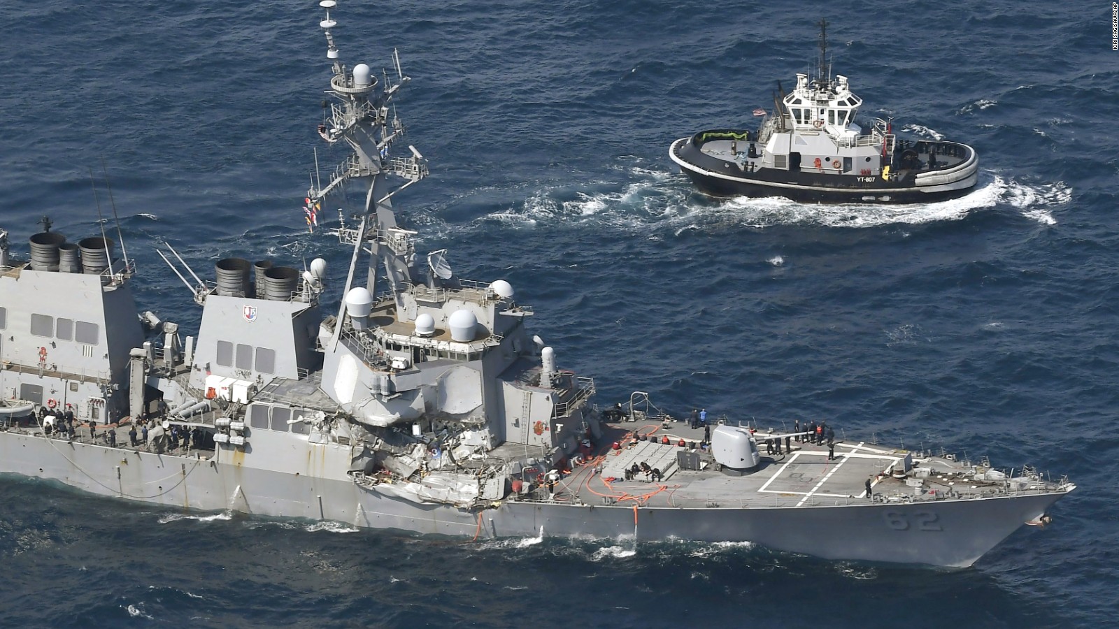 Search Is On For 7 Missing US Sailors, Cause Of Ship Collision Off ...