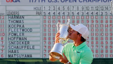Brooks Koepka is the seventh consecutive first-time major winner in a row. 