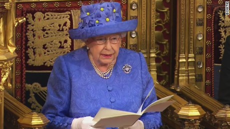 The Queen opening a new session of Parliament on Wednesday.