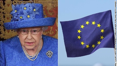 Queen&#39;s hat has striking similarity to the EU flag; theories fly on Twitter