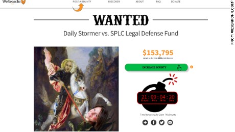 Anglin&#39;s has raised $150,000 online after he asked for supporters to donate alongside an image of himself on a horse with a spear through Gersh.