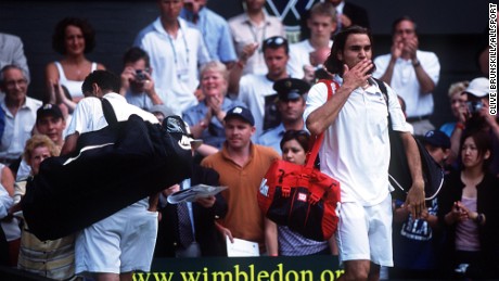 The king of Wimbledon, Pete Sampras, is dethroned.