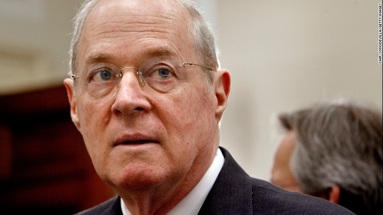 U.S. Supreme Court Justice Anthony Kennedy prepares to testify before the House Financial Services and General Government Subcommittee on Capitol Hill March 8, 2007 in Washington, DC. 