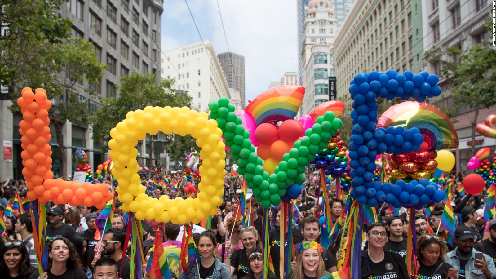 Seattle Pacific University pride flags Graduating students at Seattle