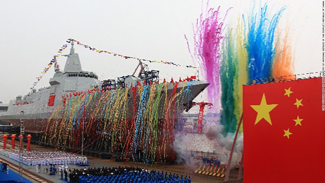 Huge new Chinese warship launches - CNN Video