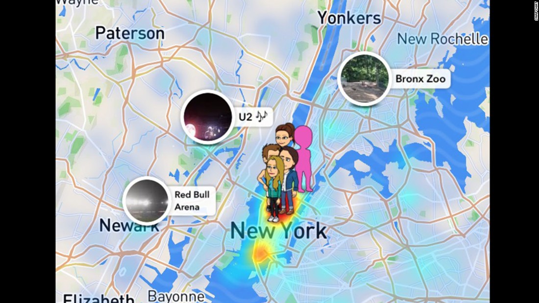 large snap map
