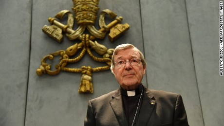 Pell makes a statement at the Holy See Press Office, Vatican City on June 29, 2017 after being charged with historical child sex offences.