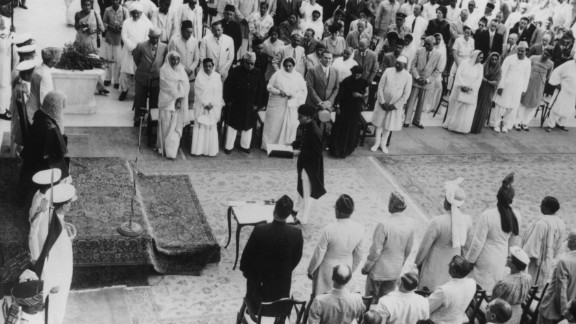 Jinnah is sworn in as the first Governor-General of the new Muslim nation of Pakistan at Government House in Karachi, Pakistan, on August 17, 1947. 