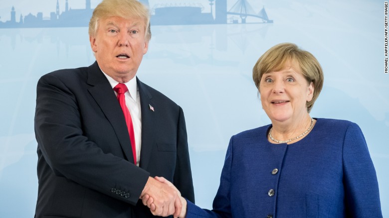 The  Merkel-Trump handshake heard &#39;round the world