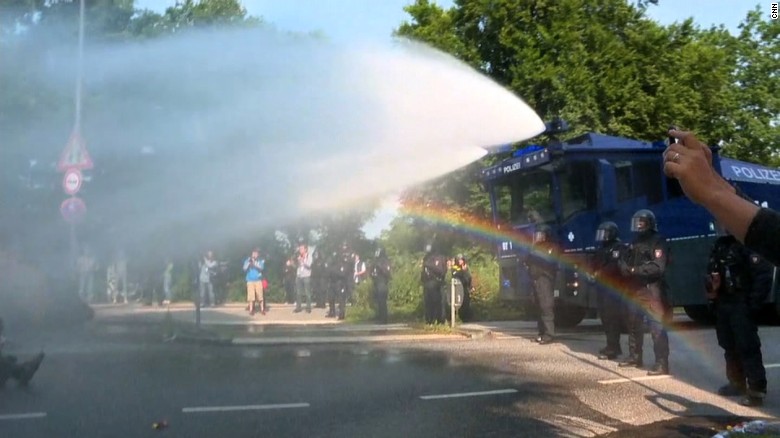 Police Deploy Water Cannons On G20 Protesters Cnn Video 