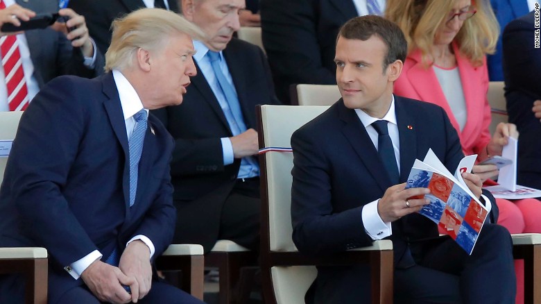 Trump and Macron at Bastille Day  