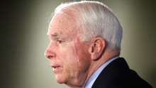 WASHINGTON - DECEMBER 15:  U.S. Sen. John McCain (R-AZ) addresses the Heritage Foundation December 15, 2009 in Washington, DC. Sen. McCain spoke on the war in Afghanistan and President Obama's decision to deploy more troops there.  (Photo by Alex Wong/Getty Images)