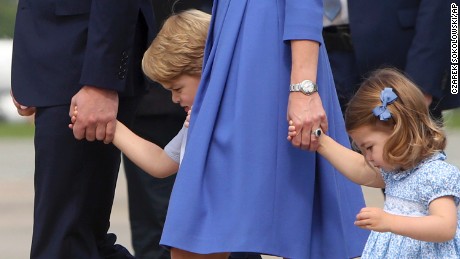The British royals are in Poland with their children on a goodwill visit intended to bolster ties for when Britain leaves the European Union. 