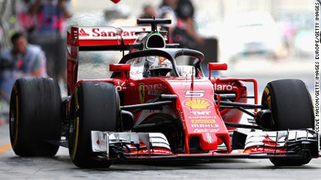 Sebastian Vettel&#39;s Ferrari sports the &quot;Halo&quot; during practice at the 2016 Abu Dhabi Grand Prix.