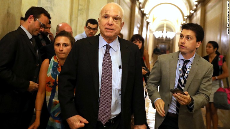 Obamacare repeal: Watch McCain vote no