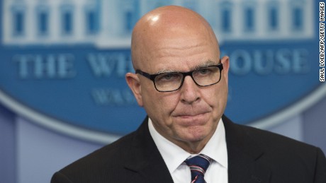 US National Security Adviser H. R. McMaster speaks during a briefing in the Brady Press Briefing Room of the White House in Washington, DC, May 16, 2017.
McMaster on Tuesday denied that US President Donald Trump had caused a &quot;lapse in national security&quot; following reports he disclosed highly-classified information about the Islamic State group to Russian officials. / AFP PHOTO / SAUL LOEB        (Photo credit should read SAUL LOEB/AFP/Getty Images)