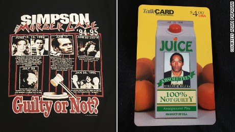 &quot;I have an O.J. phone card with a carton of orange juice on it that says &#39;100 percent not guilty,&#39;&quot; Papagan says. &quot;It&#39;s so of its time it&#39;s mind boggling.&quot;
