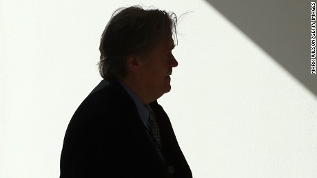 WASHINGTON, DC - FEBRUARY 24: Chief Strategist Steve Bannon follows U.S. President Donald Trump walks into the Oval Office after arriving back at the White House, on February 24, 2017 in Washington, DC. President Trump made the short trip to National Harbor in Maryland to speak at CPAC, the Conservative Political Action Conference.  (Photo by Mark Wilson/Getty Images)
