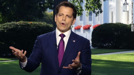 WASHINGTON, DC - JULY 26:  White House Communications Director Anthony Scaramucci speaks on a morning television show, from the north lawn of the White House on July 26, 2017 in Washington, DC.  (Photo by Mark Wilson/Getty Images)