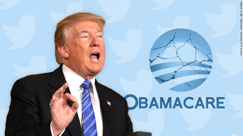 cnnmoney trump tweeting obamacare 