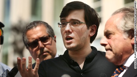 NEW YORK, NY - AUGUST 04:  Former pharmaceutical executive Martin Shkreli speaks to the media in front of U.S. District Court for the Eastern District of New York with members of his legal team after the jury issued a verdict, August 4, 2017 in the Brooklyn borough of New York City. Shkreli was found guilty on three of the eight counts involving securities fraud and conspiracy to commit securities and wire fraud.  (Photo by Spencer Platt/Getty Images)