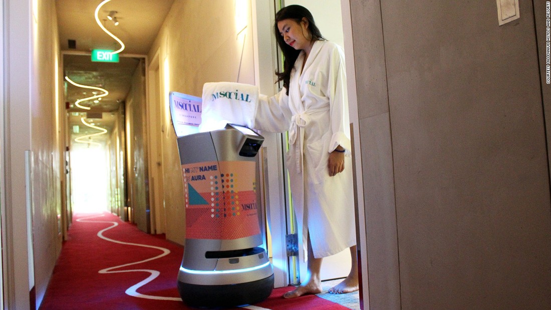 Singapore's room service robot: AURA at M Social Hotel | CNN Travel