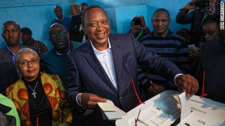 Kenya&#39;s incumbent  President Uhuru Kenyatta is seeking a second term.