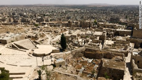 From Aleppo&#39;s highest vantage point, the scale of destruction in the east is devastatingly clear. 