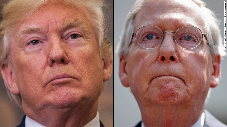 McConnell notably absent as Trump talks shutdown fight after meeting with Hill leaders