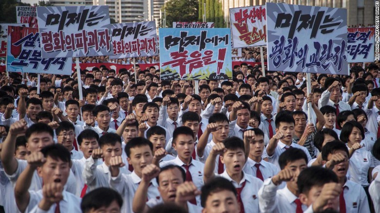 Thousands of North Koreans attend anti-US rally