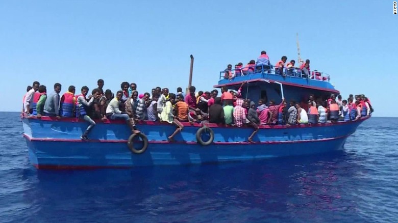 smugglers force migrants off ship yemen damon pkg_00014928