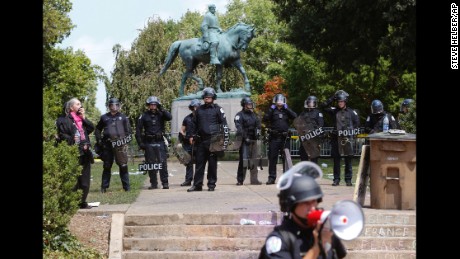 Protesters blame Charlottesville police for not stopping violence